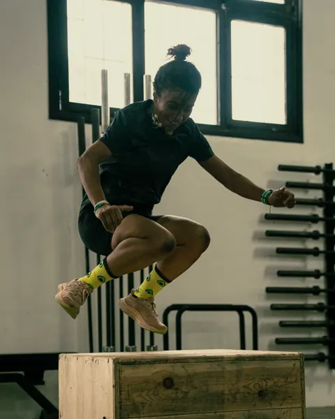 Un saut sur box dans la salle